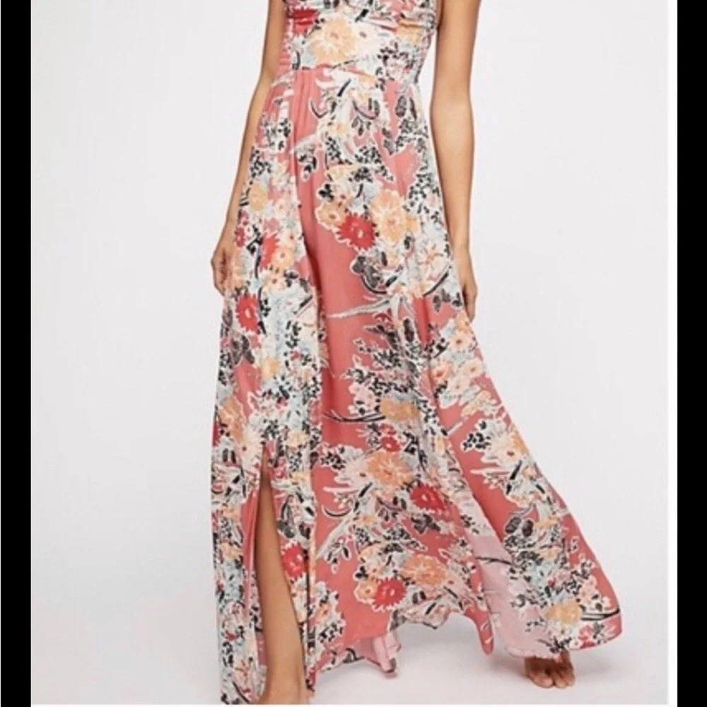 Free people through the vine maxi dress Size Small orange - Picture 4 of 16